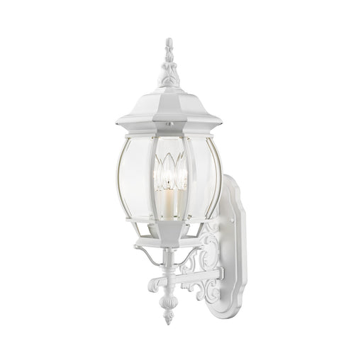 Frontenac 3-Light 22" Outdoor Wall Lantern in Textured White