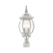 Frontenac 3-Light Medium Outdoor Post Light in Textured White