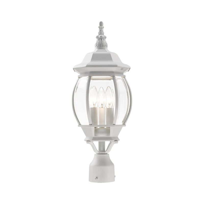 Frontenac 3-Light Medium Outdoor Post Light in Textured White