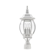 Frontenac 3-Light Medium Outdoor Post Light in Textured White