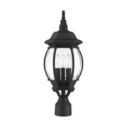 Frontenac 3-Light Medium Outdoor Post Light in Textured Black