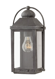 Anchorage Small Outdoor Wall Lantern in Aged Zinc