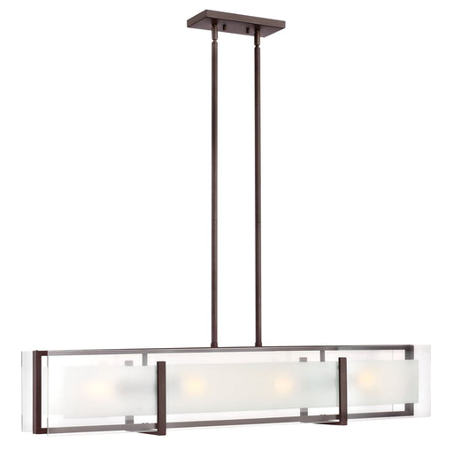 Latitude 4-Light Linear Chandelier in Oil Rubbed Bronze