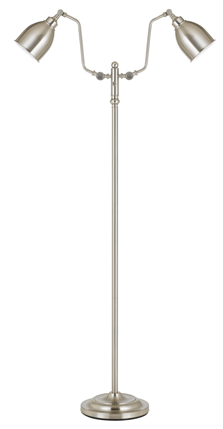 Uni-Pack 2-Light Floor Lamp in Brushed Steel - Lamps Expo