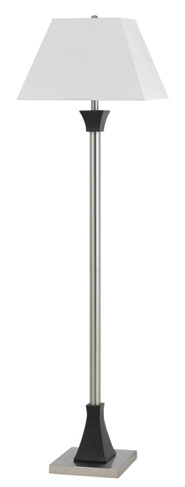 Uni-Pack One Light Floor Lamp In Brushed Steel/Espresso