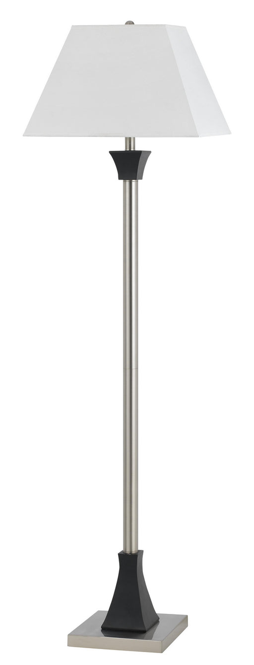 Uni-Pack One Light Floor Lamp In Brushed Steel/Espresso