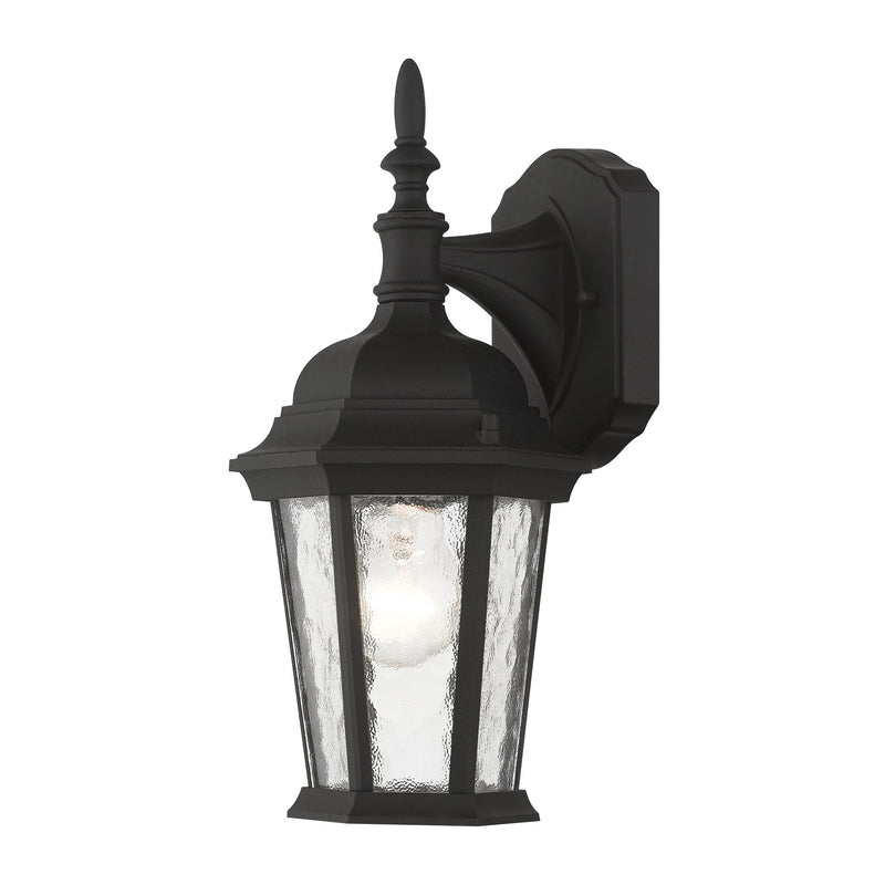 Hamilton Mini 13.5" Outdoor Wall Lantern in Textured Black