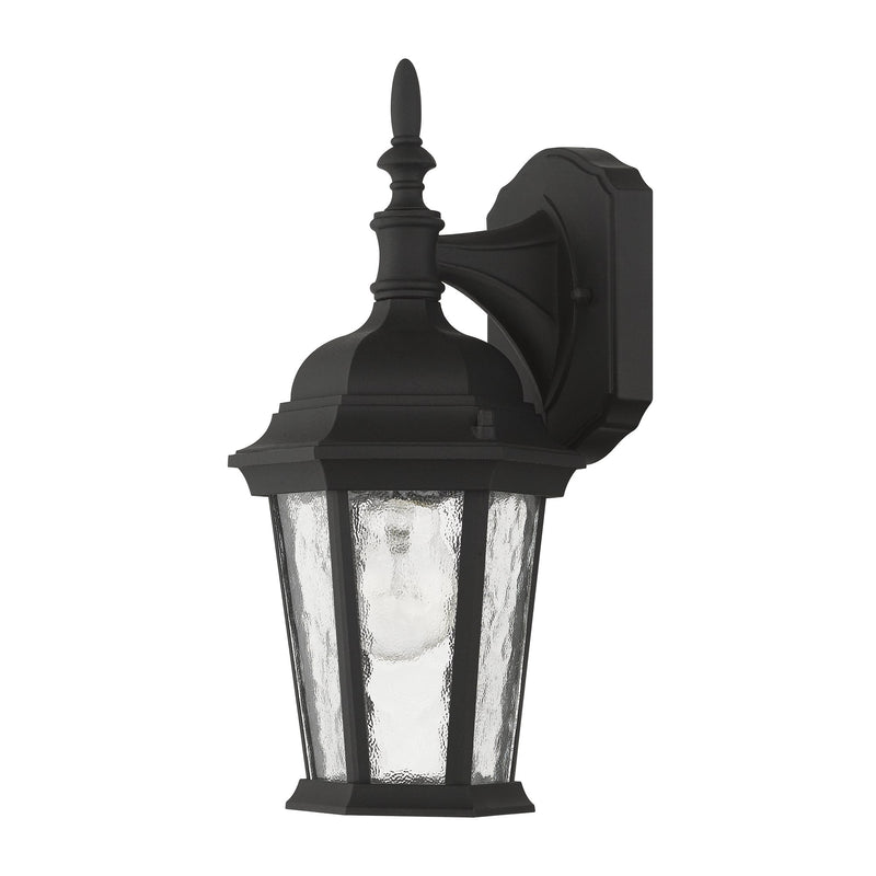 Hamilton Mini 13.5" Outdoor Wall Lantern in Textured Black
