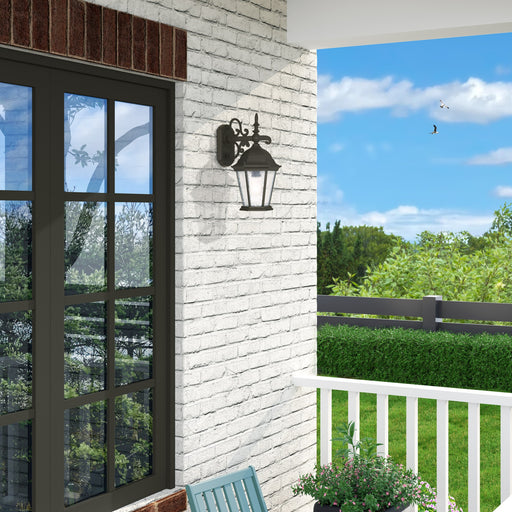 Hamilton Small 15.25" Outdoor Wall Lantern in Textured Black