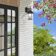 Hamilton 3-Light 18.5" Outdoor Wall Lantern in Textured Black