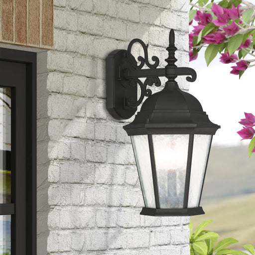 Hamilton 3-Light 18.5" Outdoor Wall Lantern in Textured Black