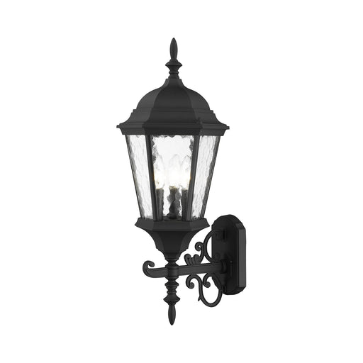 Hamilton 3-Light 24.5" Outdoor Wall Lantern in Textured Black