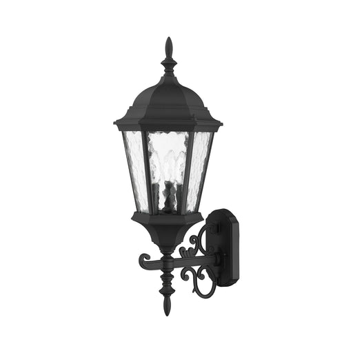 Hamilton 3-Light 24.5" Outdoor Wall Lantern in Textured Black