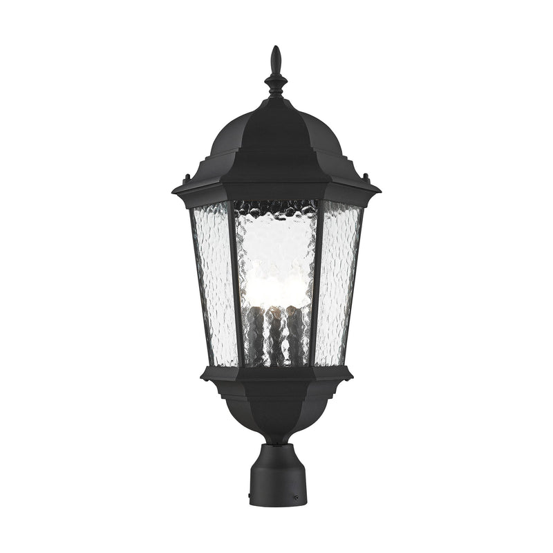 Hamilton 3-Light Large Outdoor Post Light in Textured Black