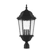 Hamilton 3-Light Large Outdoor Post Light in Textured Black