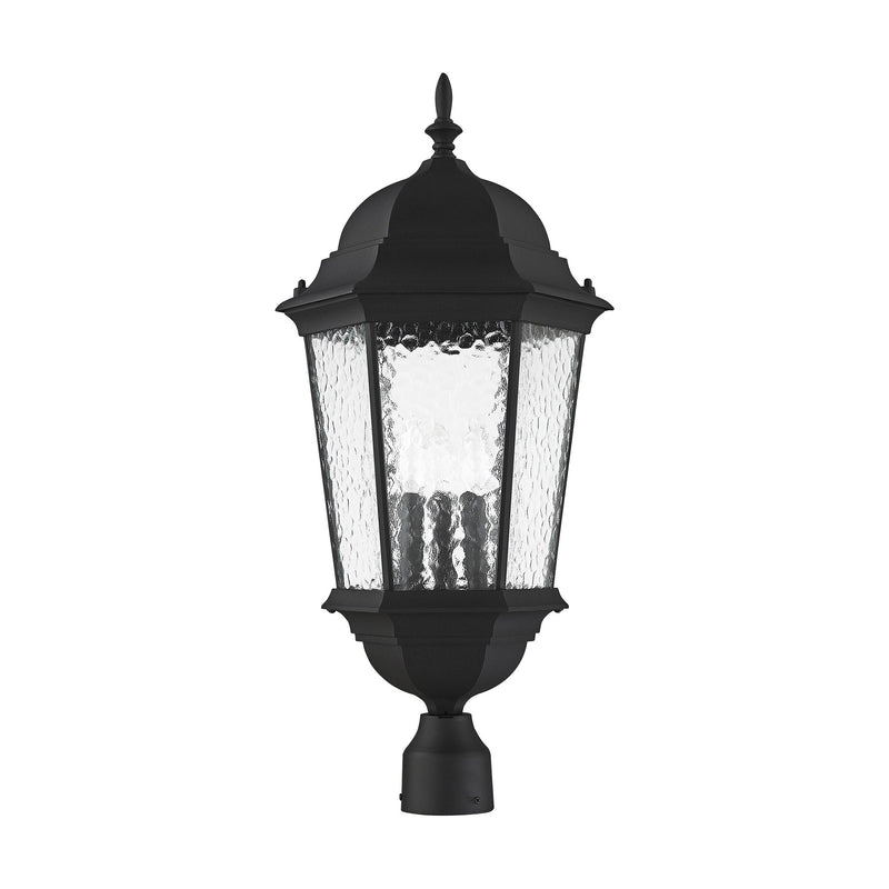 Hamilton 3-Light Large Outdoor Post Light in Textured Black