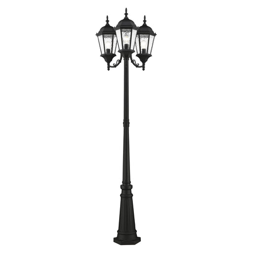 Hamilton 3-Light Outdoor Post Light in Textured Black