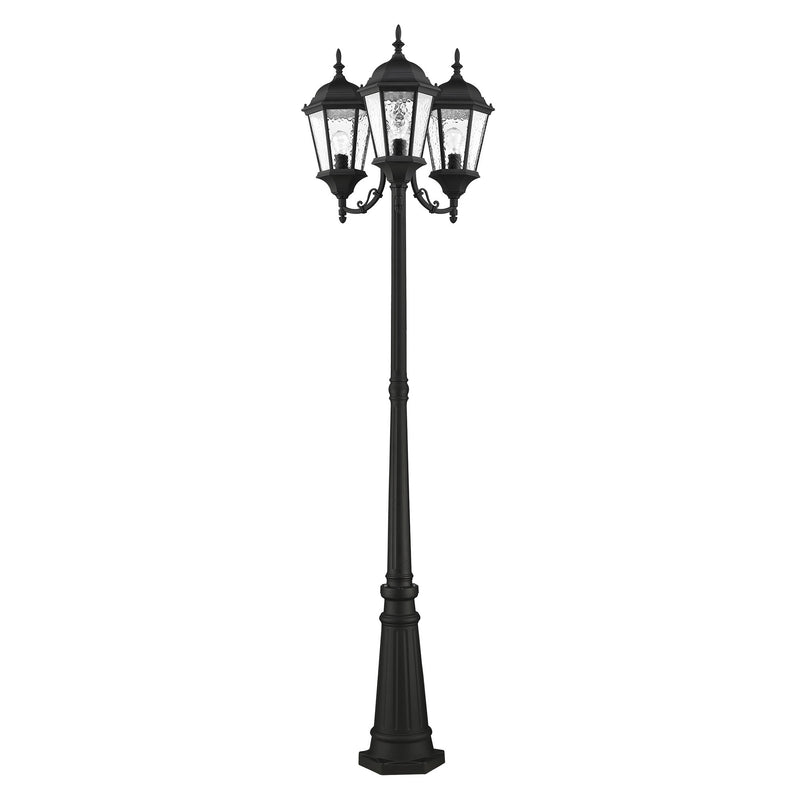 Hamilton 3-Light Outdoor Post Light in Textured Black