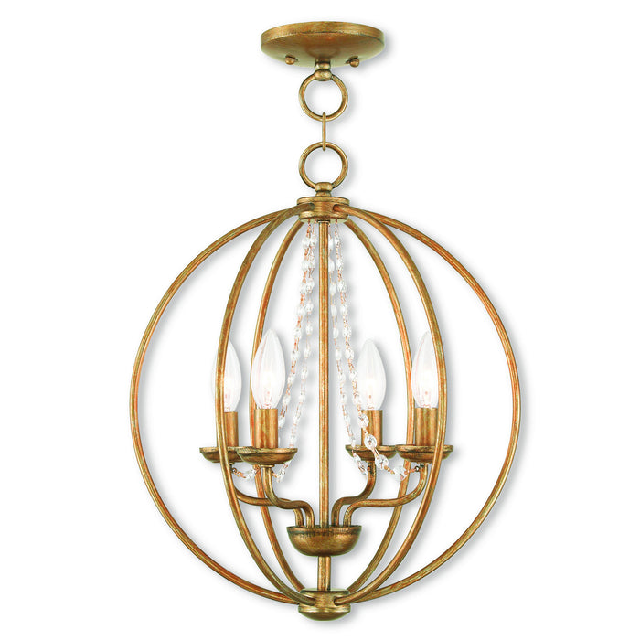 Arabella 4-Light Convertible Mini Chandelier/Ceiling Mount - Lamps Expo