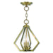 Prism 2 Light Convertible Mini Chandelier/Ceiling Mount in Antique Brass