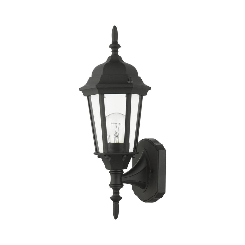 Hamilton Mini 17.25" Outdoor Wall Lantern in Textured Black