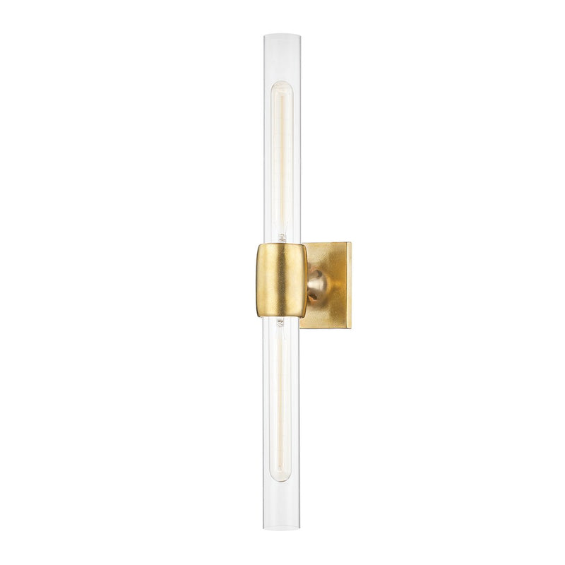 Hogan 2-Light Wall Sconce in Aged Brass