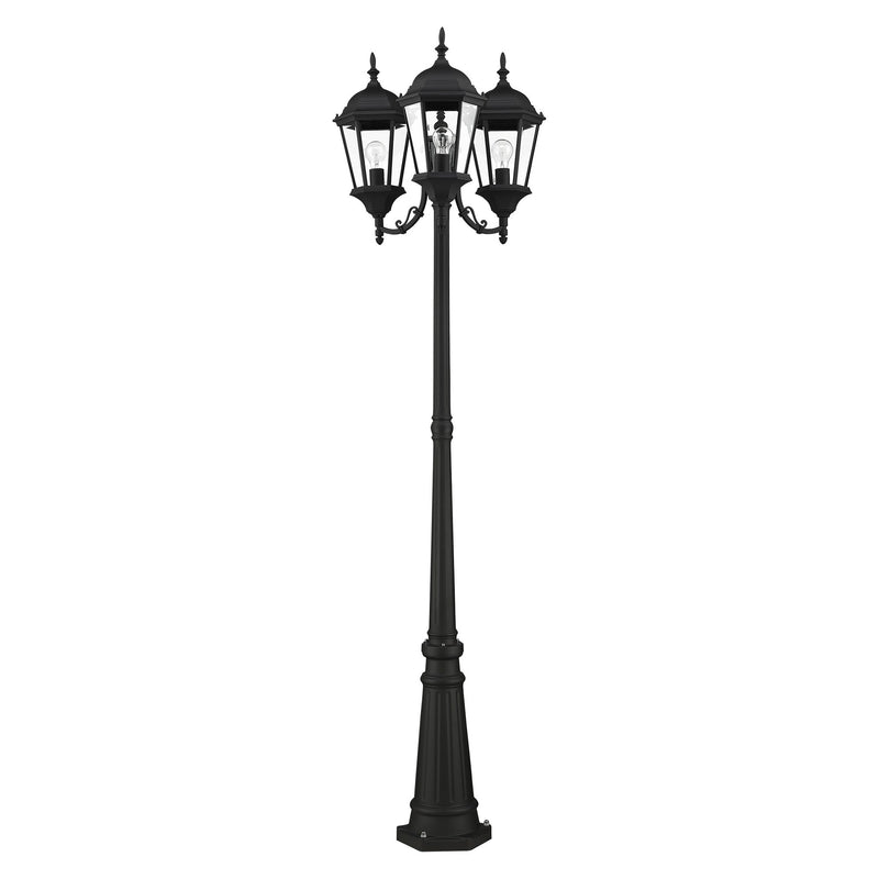 Hamilton 3-Light Outdoor Post Light in Textured Black