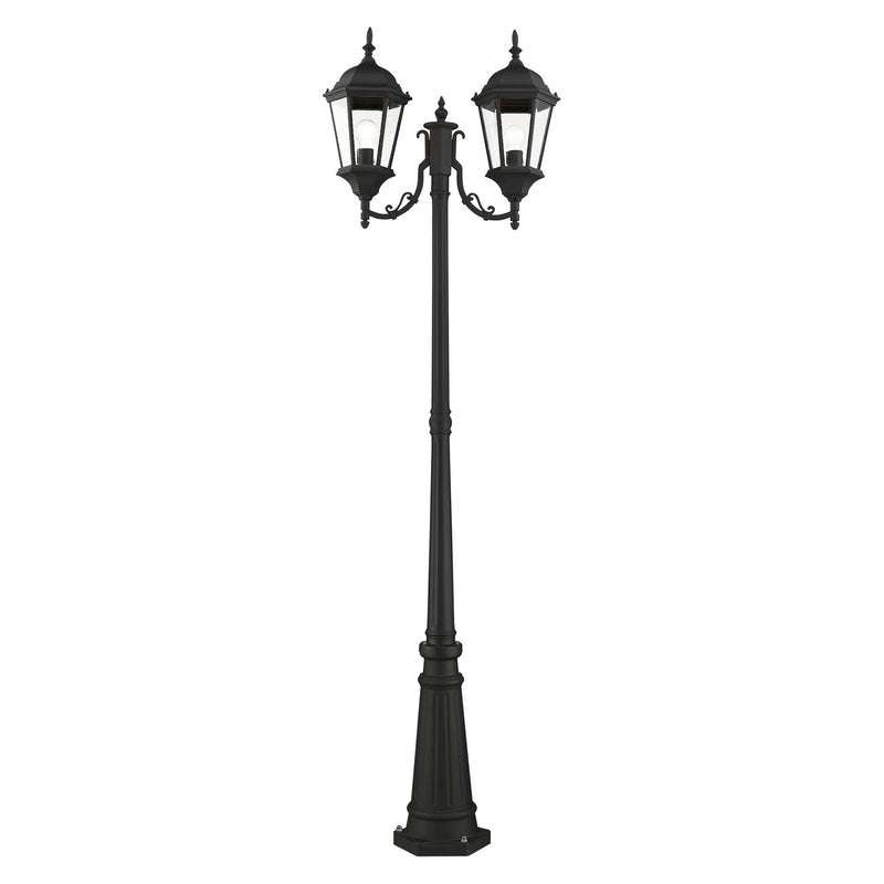 Hamilton 2-Light Outdoor Post Light in Textured Black