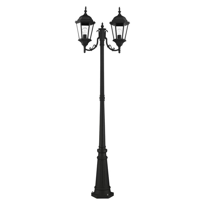 Hamilton 2-Light Outdoor Post Light in Textured Black