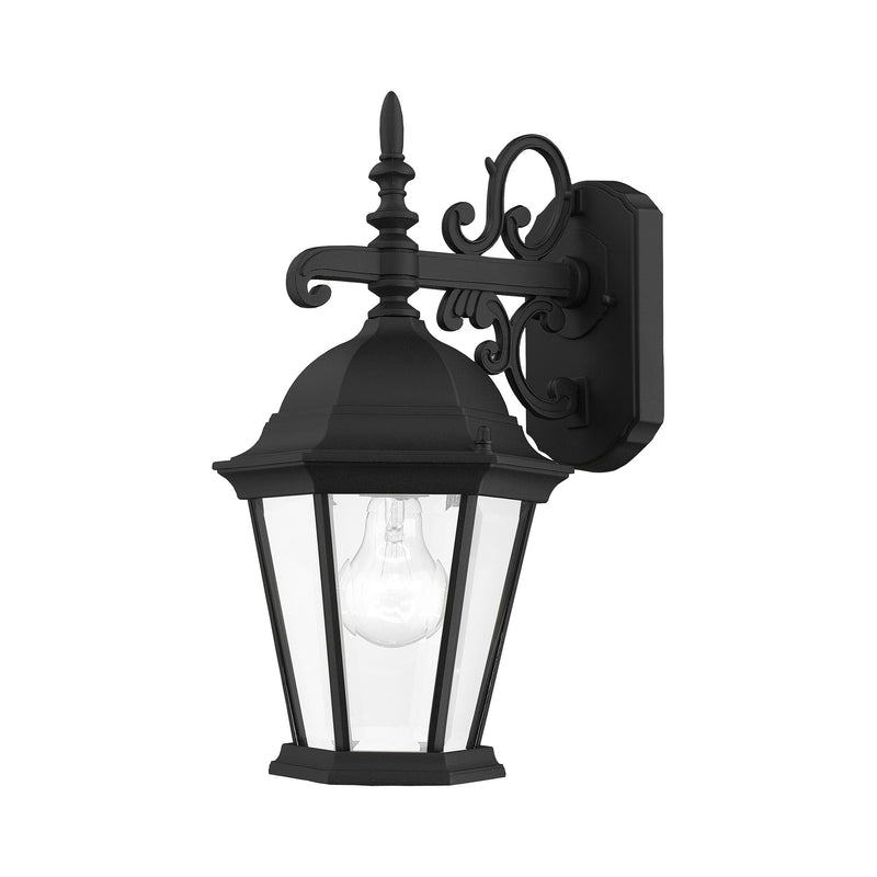 Hamilton Small 15.25" Outdoor Wall Lantern in Textured Black