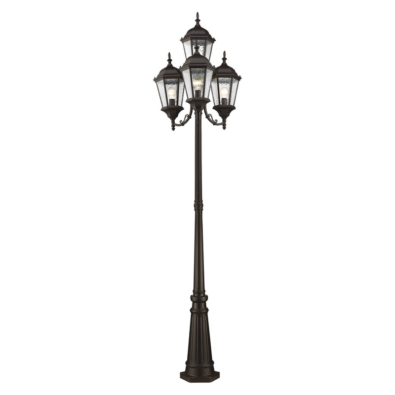 Hamilton 4-Light Outdoor Post Light in Bronze