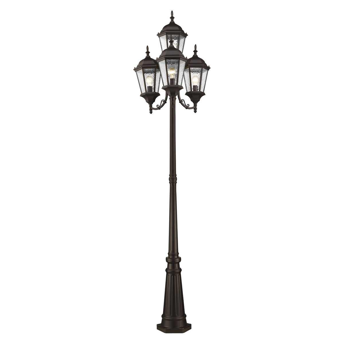 Hamilton 4-Light Outdoor Post Light | Livex Lighting — Lamps Expo