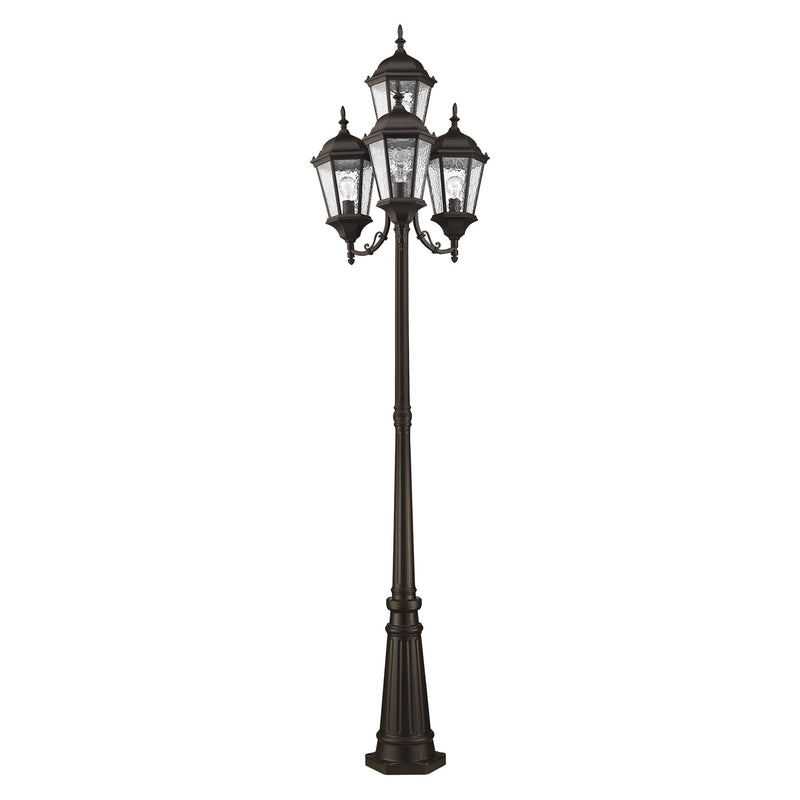 Hamilton 4-Light Outdoor Post Light in Bronze