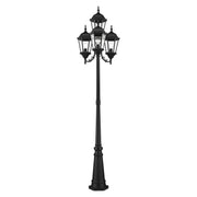 Hamilton 4-Light Outdoor Post Light in Textured Black