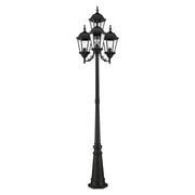 Hamilton 4-Light Outdoor Post Light in Textured Black