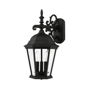 Hamilton 3-Light 18.5" Outdoor Wall Lantern in Textured Black