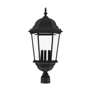 Hamilton 3-Light Large Outdoor Post Light in Textured Black