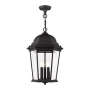 Hamilton 3-Light Large Outdoor Pendant Lantern in Textured Black