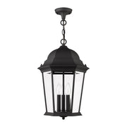 Hamilton 3-Light Large Outdoor Pendant Lantern in Textured Black