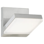 Angle LED Outdoor Wall Sconce in Silver Dust