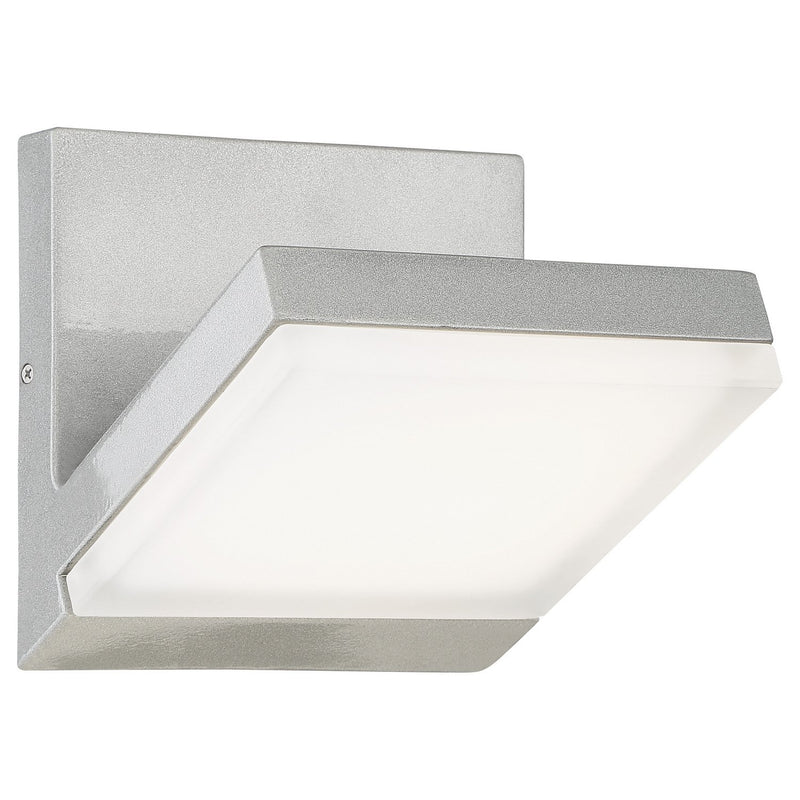 Angle LED Outdoor Wall Sconce in Silver Dust