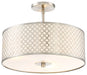 Dots 3-Light Semi Flush Mount in Brushed Nickel - Lamps Expo