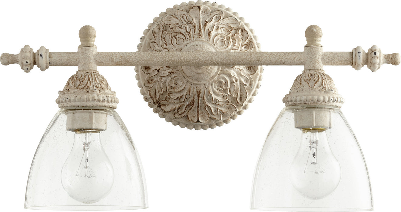 Traditional Vanity in Persian White W/ Clear/Seeded