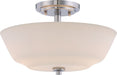 Willow 2-Light Semi Flush in Polished Nickel