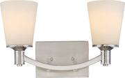 Laguna 2-Light Bath Vanity Light in Brushed Nickel