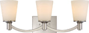 Laguna 3-Light Bath Vanity Light in Brushed Nickel