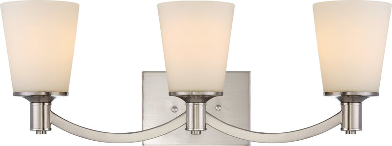 Laguna 3-Light Bath Vanity Light in Brushed Nickel