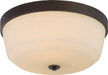 Laguna 3-Light Flush Fixture in Forest Bronze