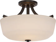Laguna 2-Light Semi-Flush Mount in Forest Bronze