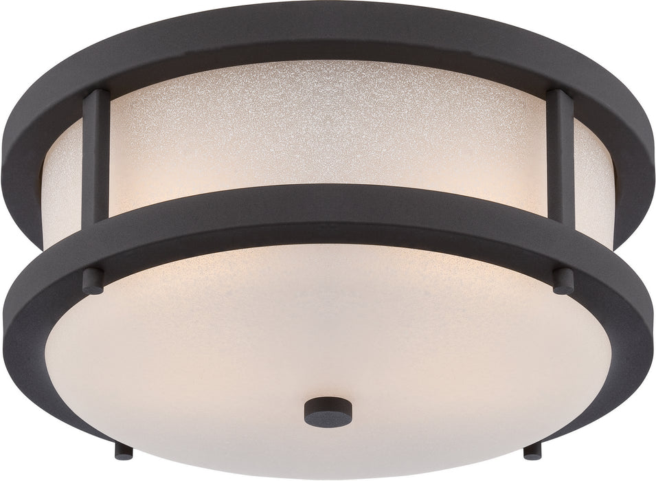 Willis LED Outdoor Flush in Textured Black
